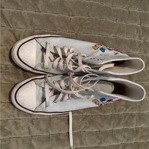 Converse Baby Blue Mushrooms